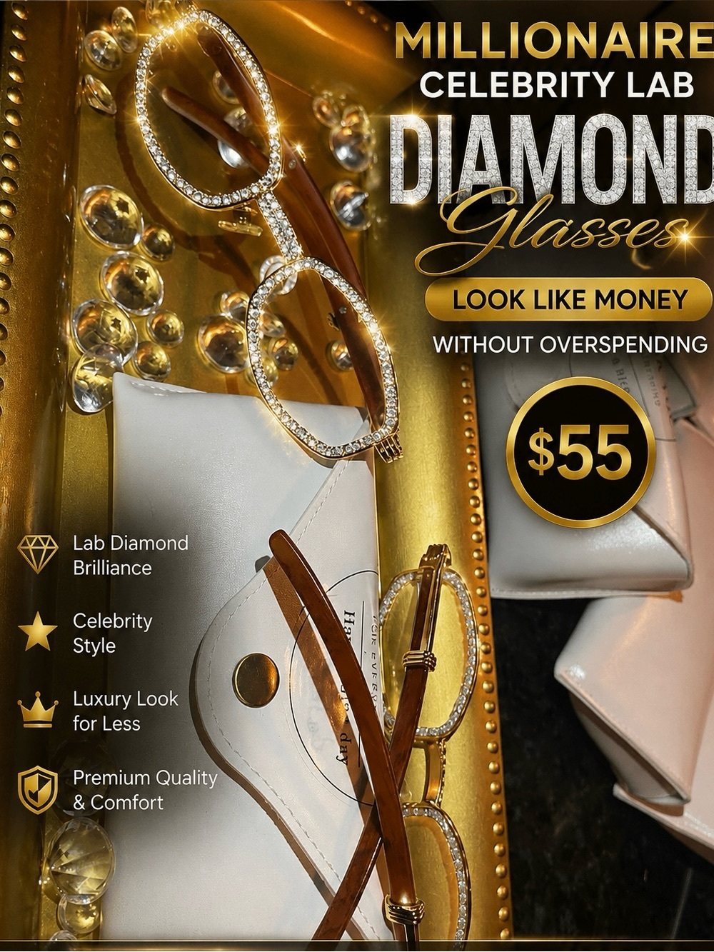 Millionaire Celebrity Glasses “Look Like Money” One (1) Unisex